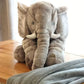 La Peluche Peluche éléphant oreiller grise