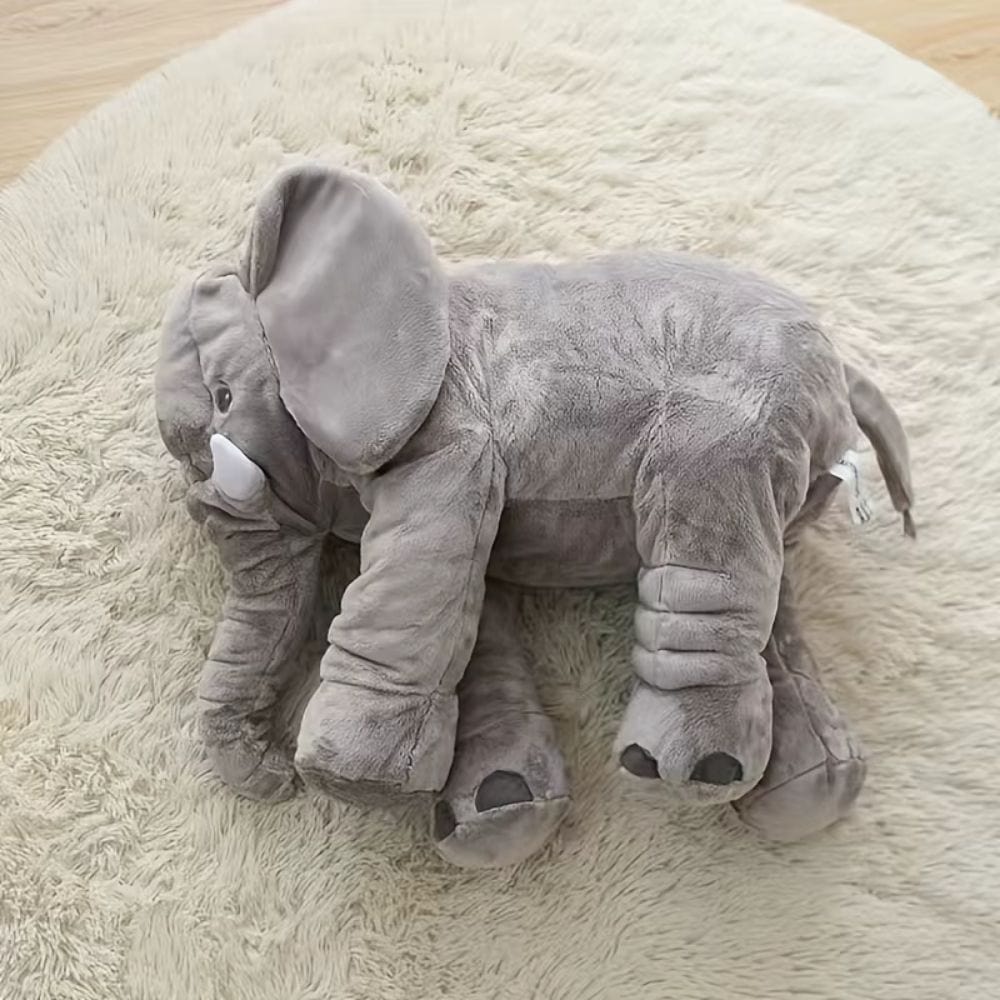 La Peluche Peluche éléphant oreiller grise