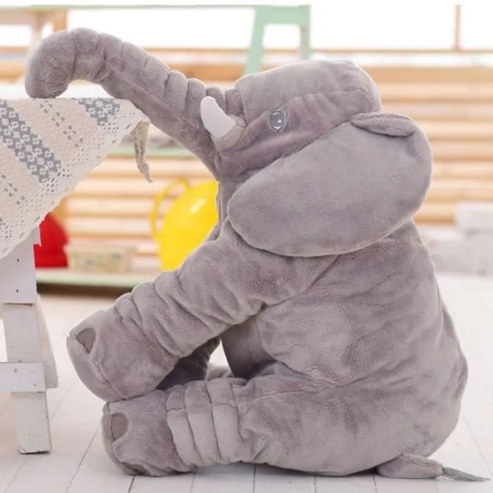 La Peluche Peluche éléphant oreiller grise