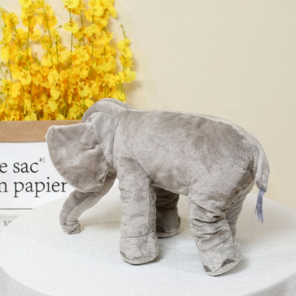 La Peluche Peluche éléphant oreiller grise