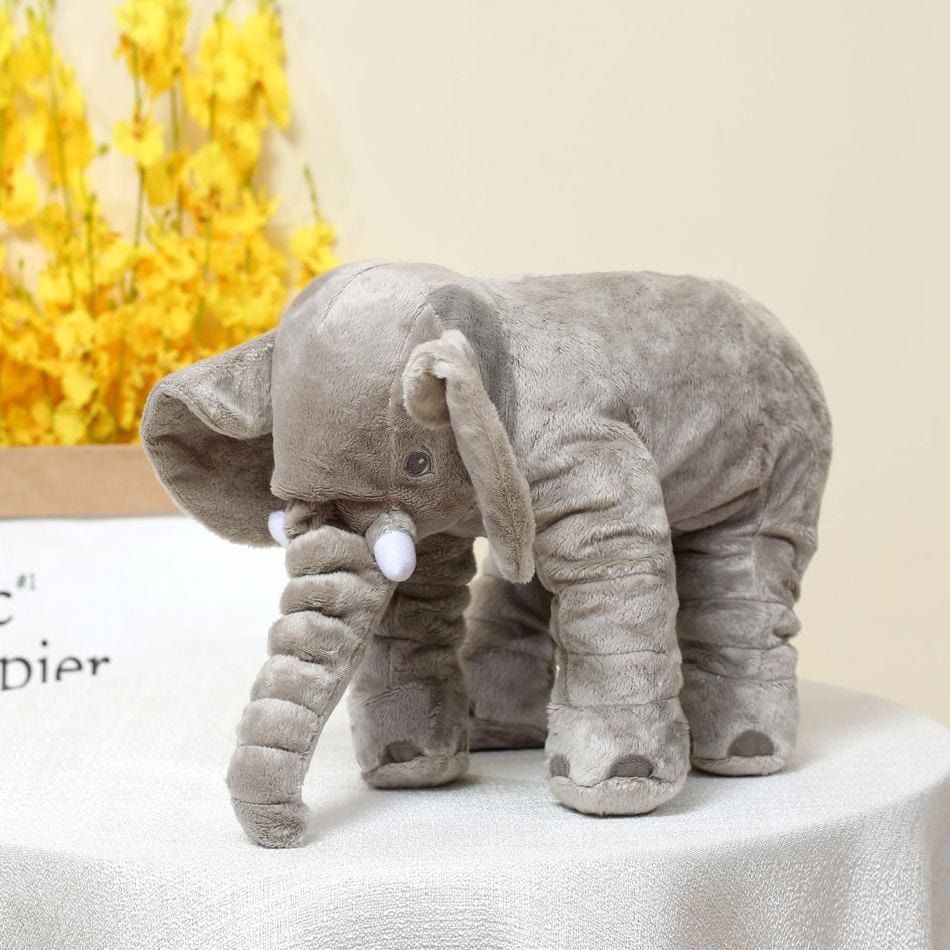 La Peluche Peluche éléphant oreiller grise