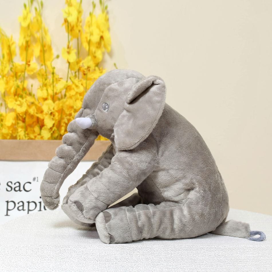 La Peluche Peluche éléphant oreiller grise