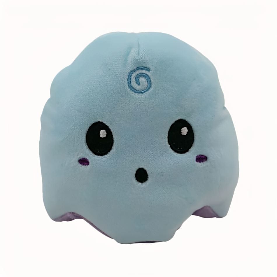 La Peluche Peluche fantôme réversible fluorescente violet et bleu