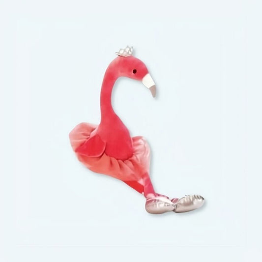 La Peluche Peluche flamant rose princesse