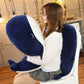 La Peluche Peluche géante baleine bleue marine