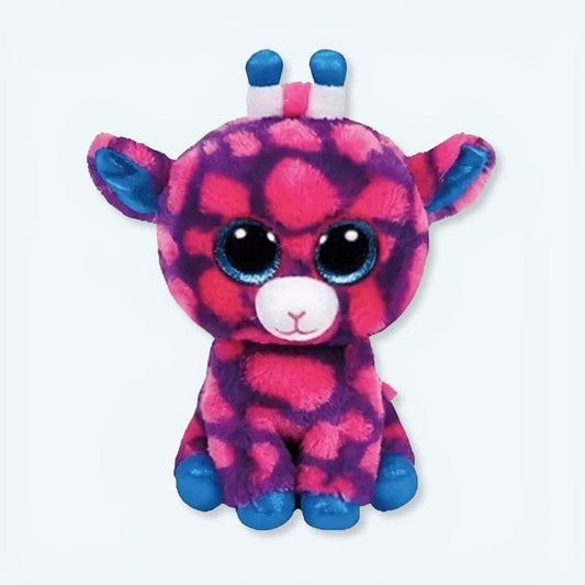 La Peluche Peluche girafe TY bleue et rose