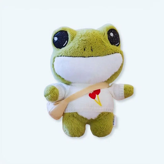 La Peluche Peluche grenouille avec sac