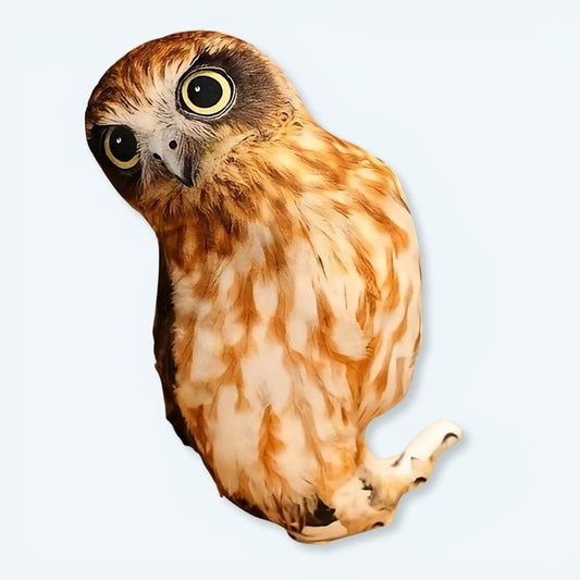 La Peluche Peluche hibou marron et blanc adorable