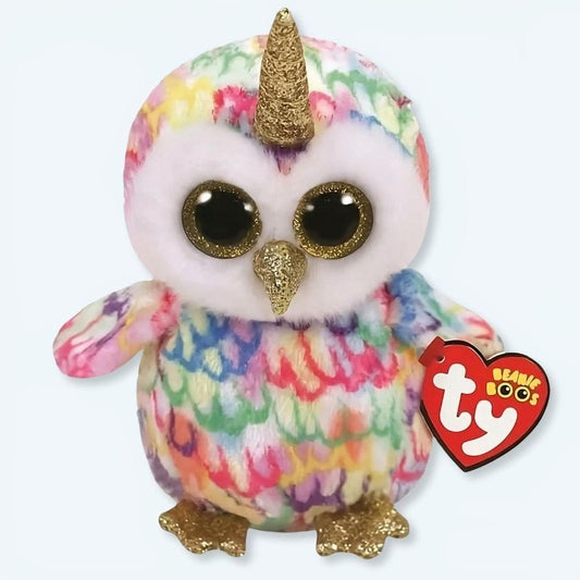 La Peluche Peluche hibou TY pastel