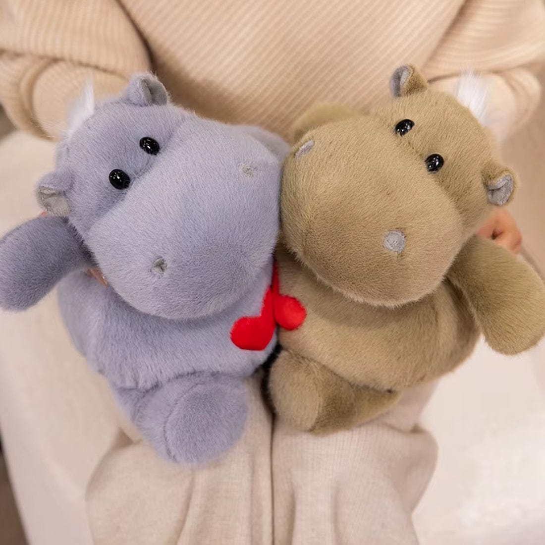 La Peluche Peluche hippopotame coeur