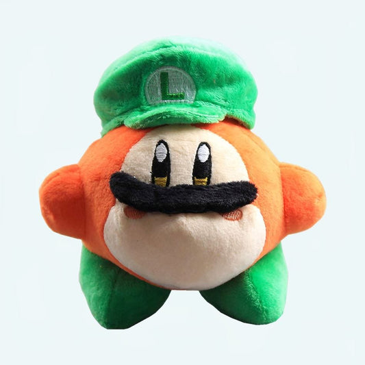 La Peluche Peluche Kawaii Kirby déguisé en Luigi