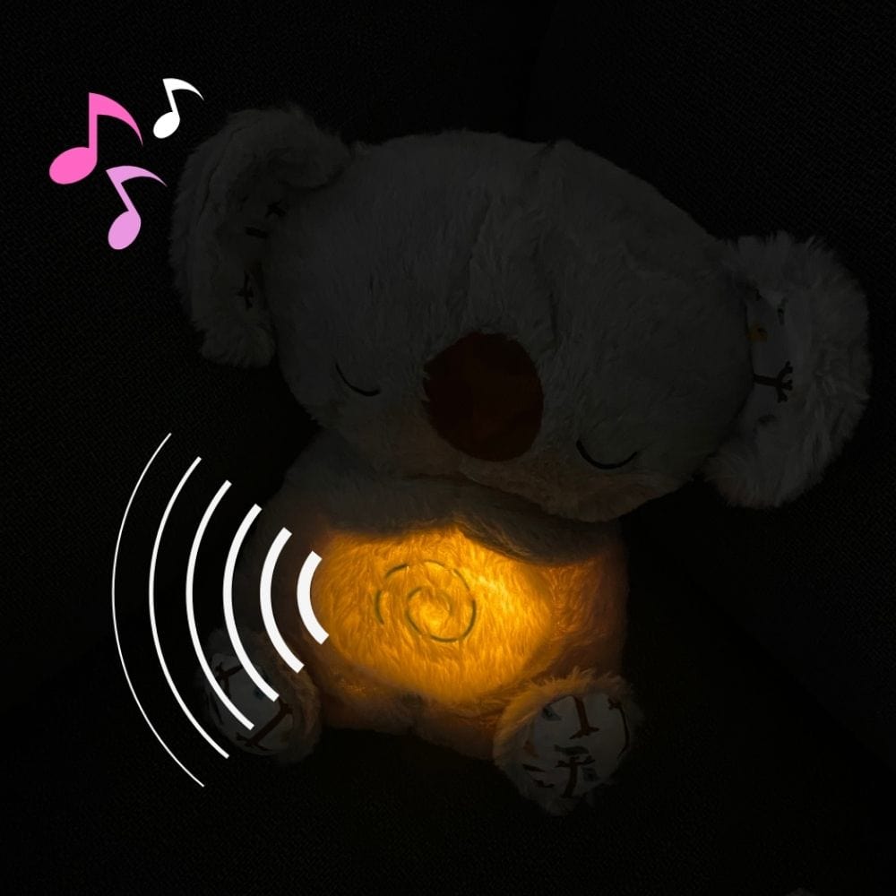 La Peluche Peluche koala jaune ou grise respirante musicale