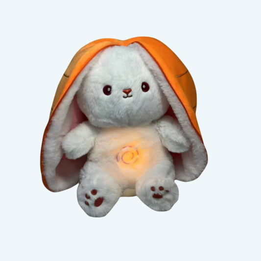 La Peluche Peluche lapin carotte respirante et berceuses