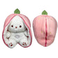 La Peluche Peluche lapin fraise respirante et berceuses