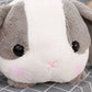 La Peluche Peluche lapin gris couché