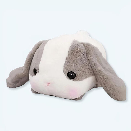La Peluche Peluche lapin gris couché