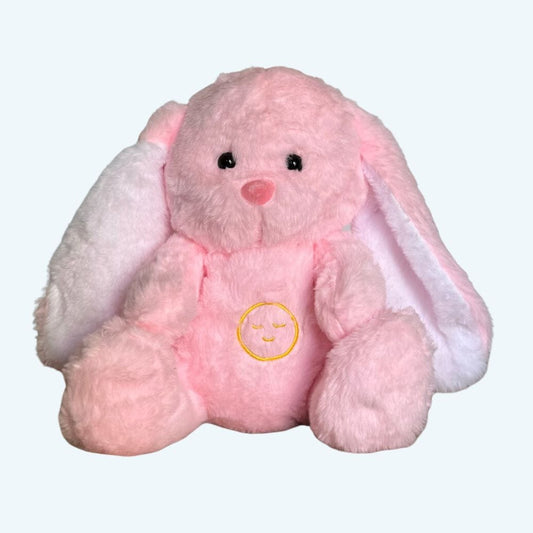 La Peluche Peluche lapin veilleuse rose respirante