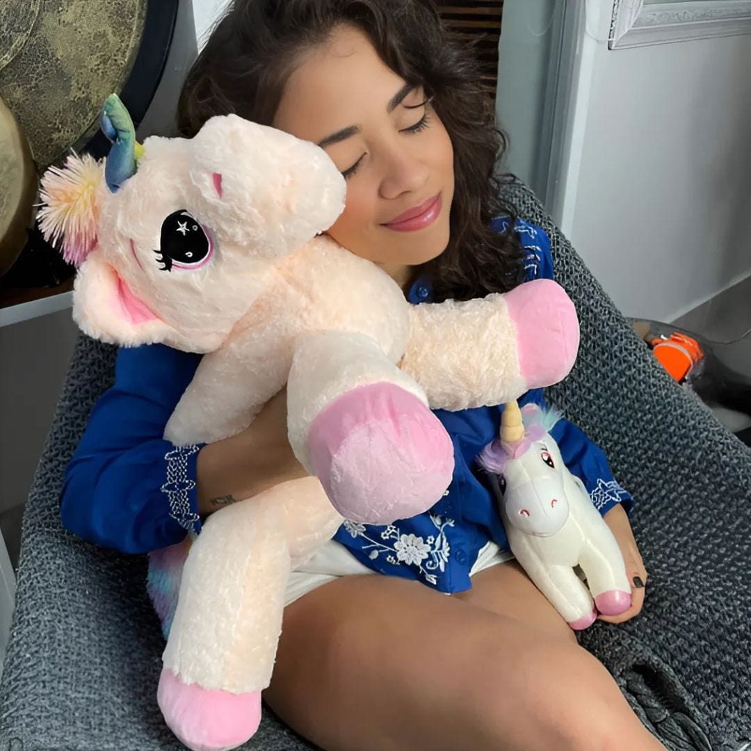 La Peluche Peluche licorne arc-en-ciel douce