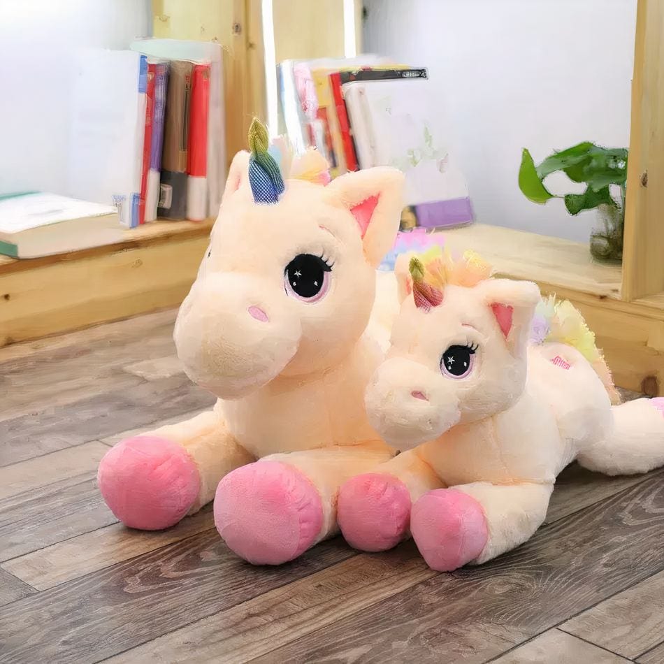 La Peluche Peluche licorne arc-en-ciel douce