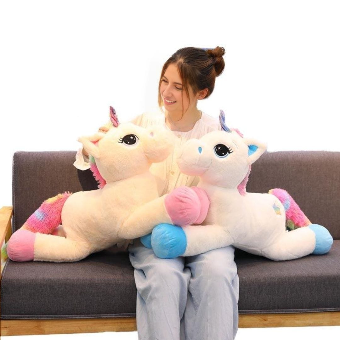 La Peluche Peluche licorne arc-en-ciel douce