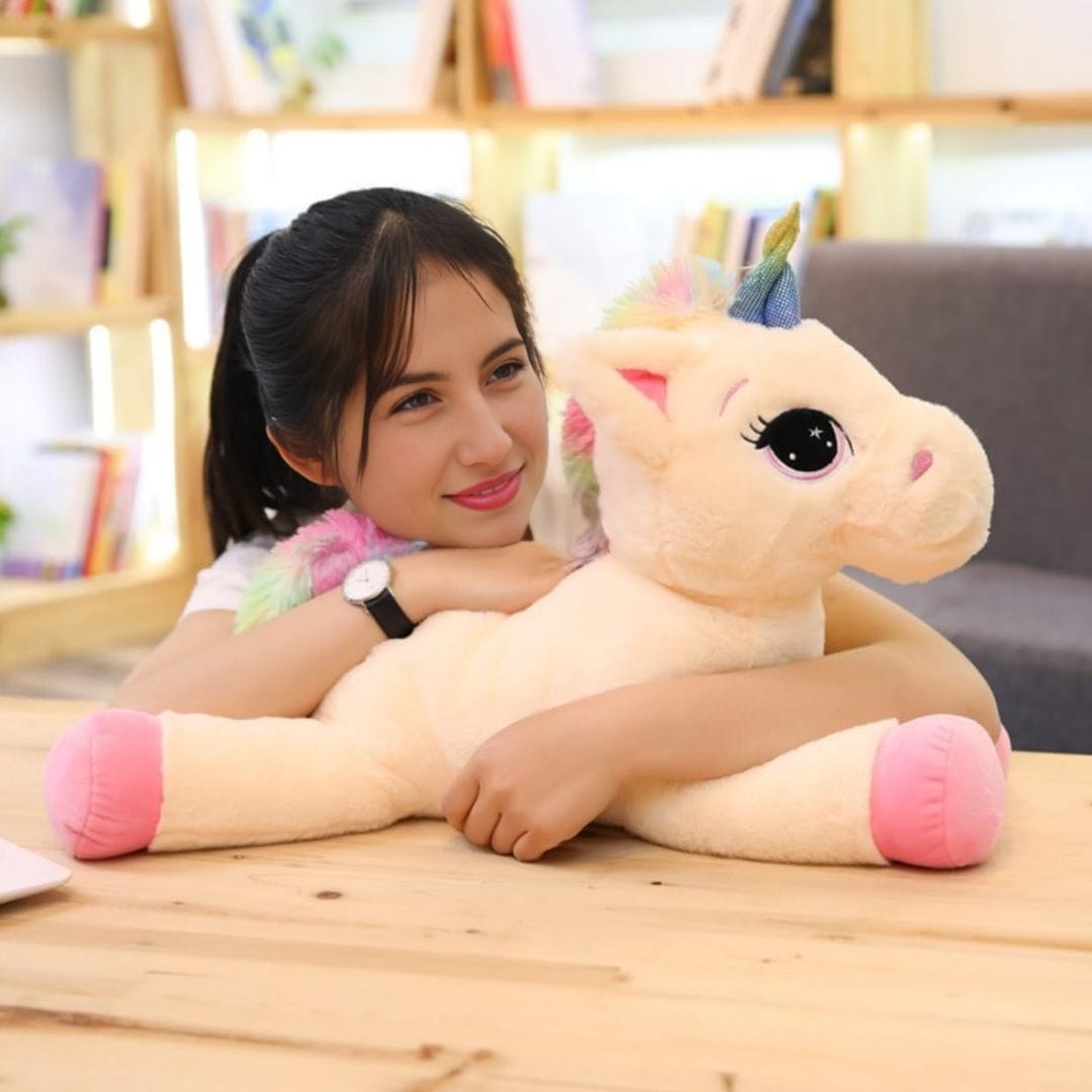 La Peluche Peluche licorne arc-en-ciel douce