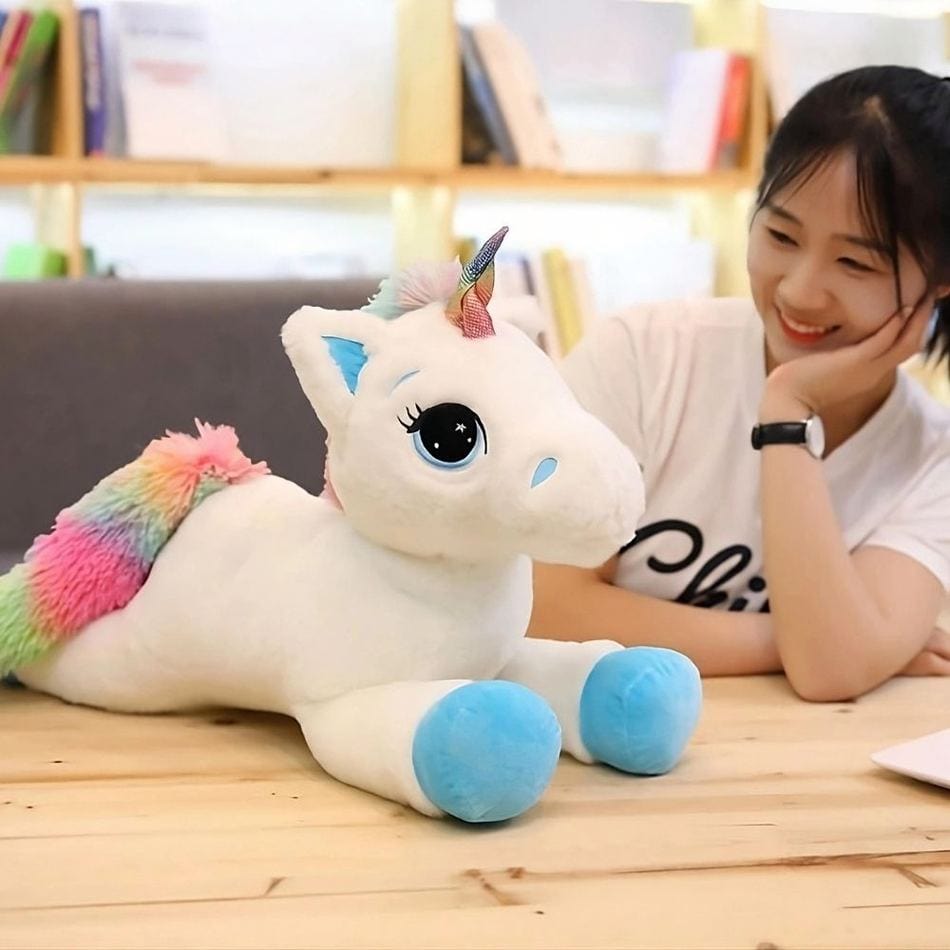 La Peluche Peluche licorne en arc-en-ciel