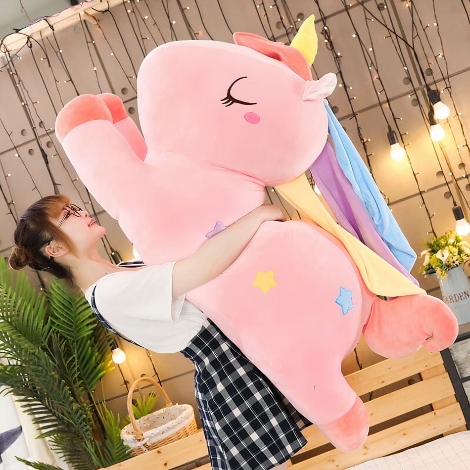 La Peluche Peluche licorne géante adorable
