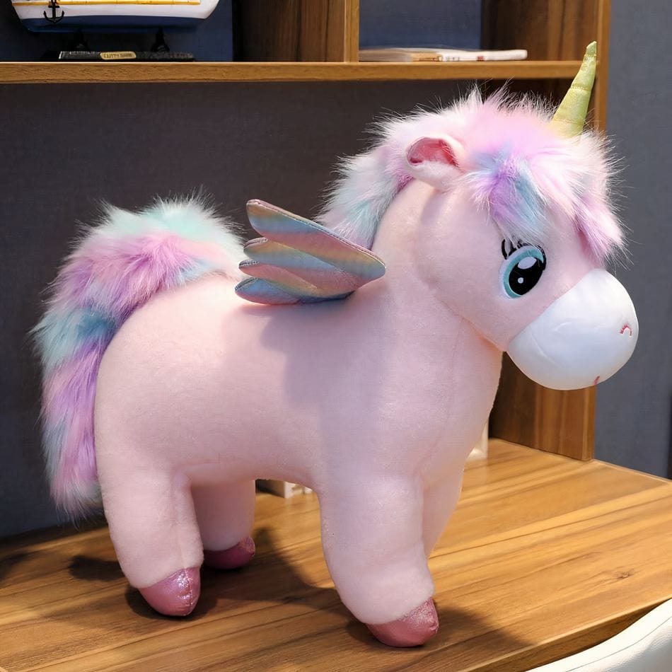 La Peluche Peluche licorne rose craquante