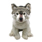La Peluche Peluche loup accroupie