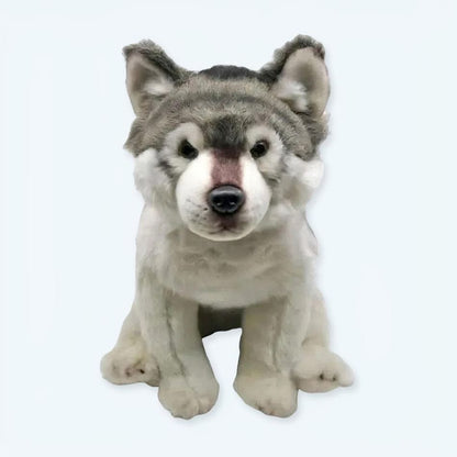 La Peluche Peluche loup accroupie