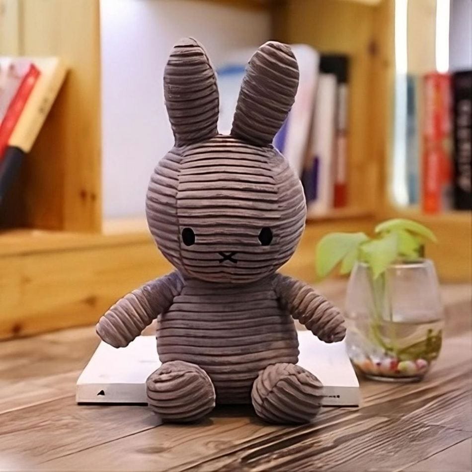 La Peluche Peluche Miffy gris côtelé