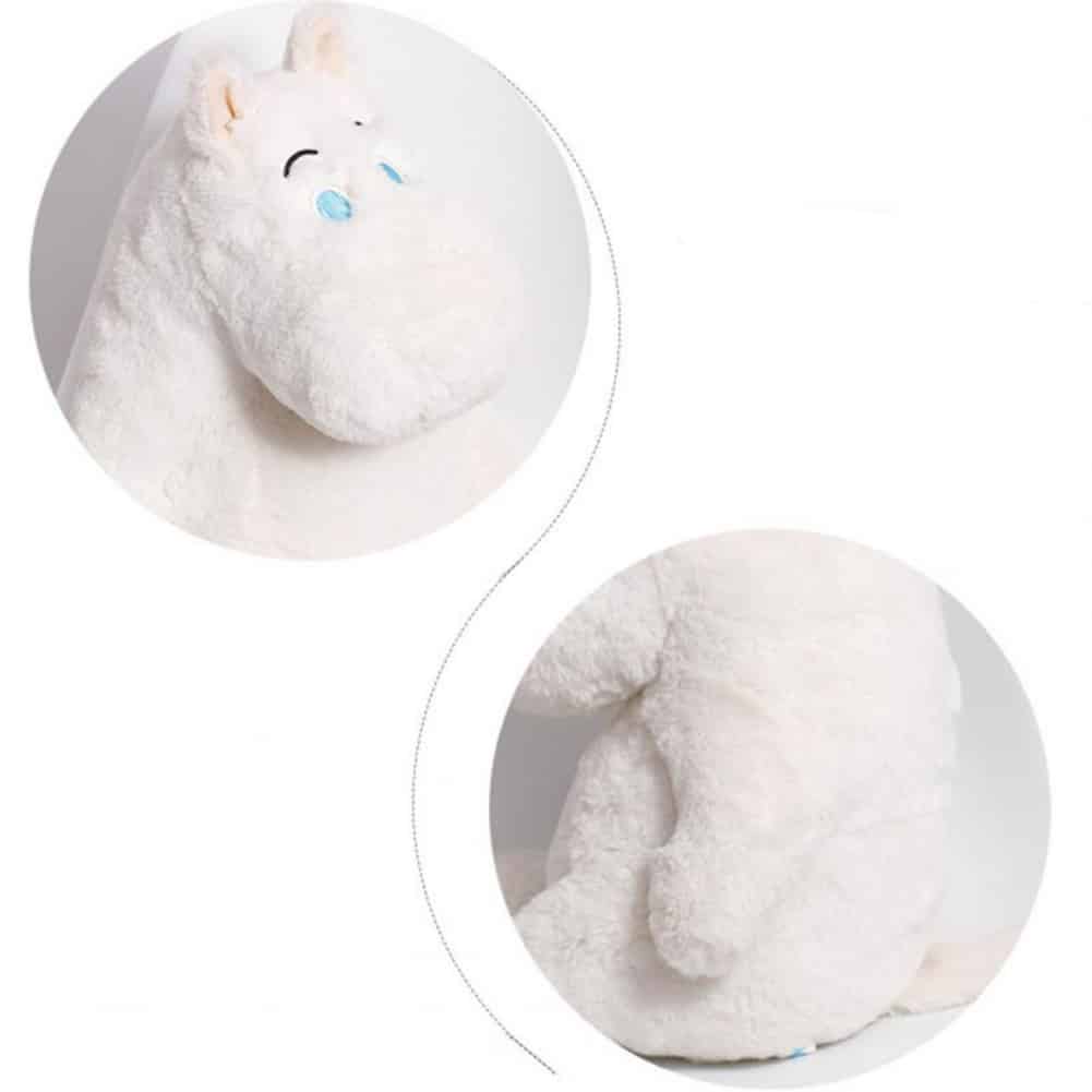 La Peluche Peluche oreiller hippopotame blanc