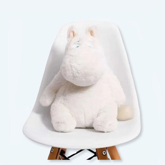 La Peluche Peluche oreiller hippopotame blanc