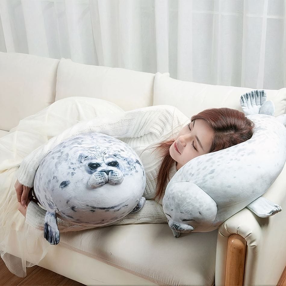 La Peluche Peluche oreiller phoque moellleux