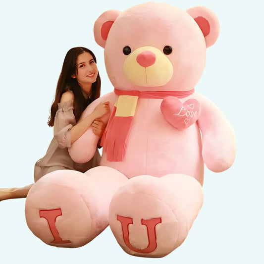 La Peluche Peluche ours géant rose