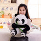La Peluche Peluche panda avec feuilles