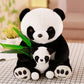 La Peluche Peluche panda maman et bébé