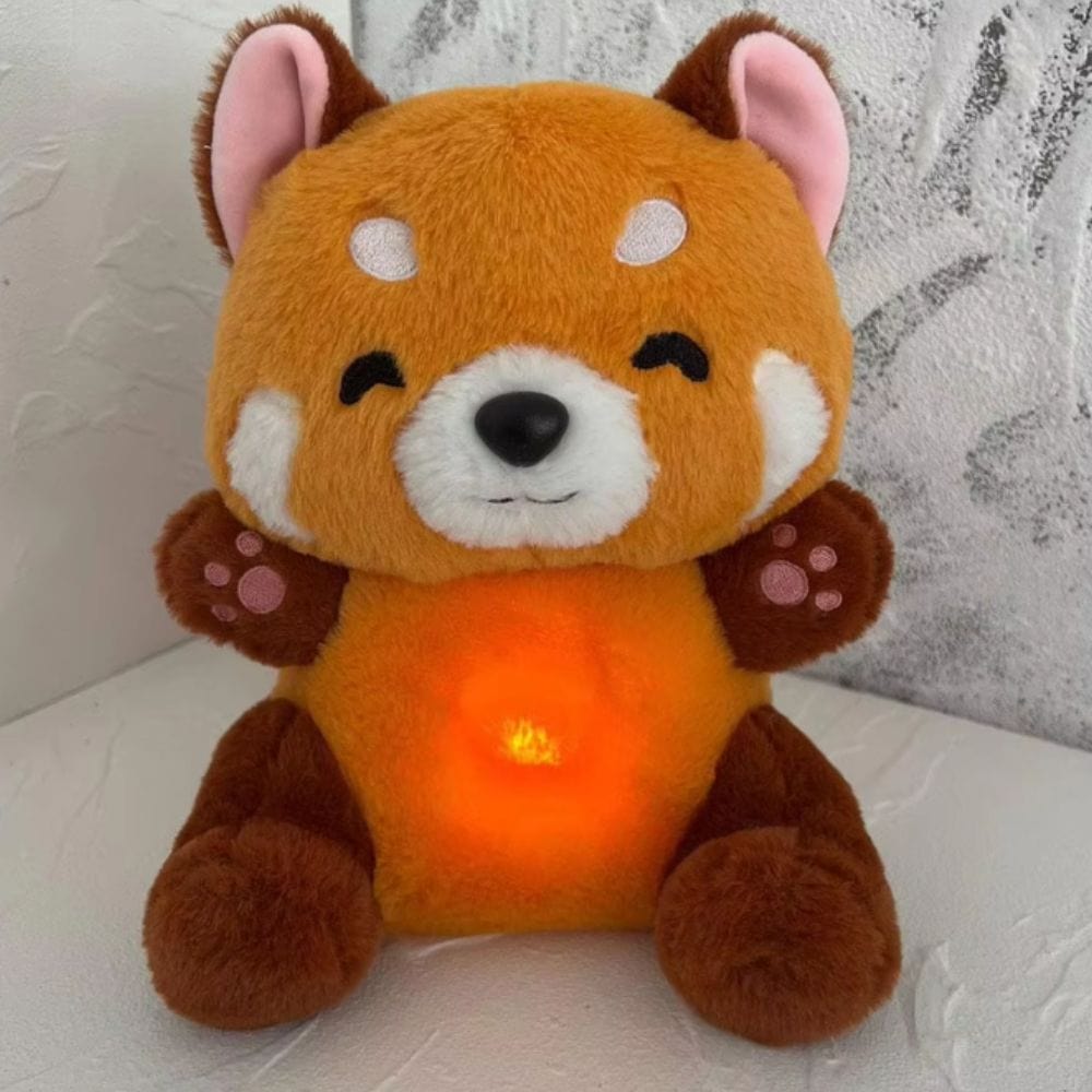 La Peluche Peluche panda roux respirante avec berceuse