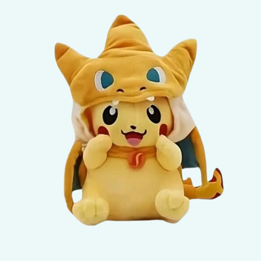 La Peluche Peluche Pikachu en costume Dracaufeu