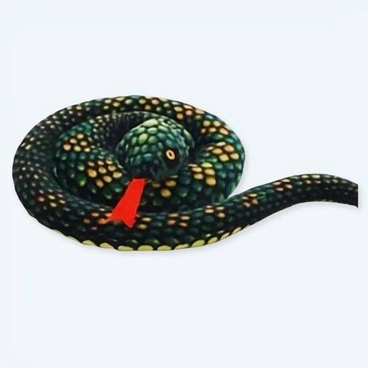 La Peluche Peluche python vert réaliste