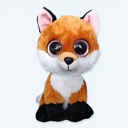La Peluche Peluche renard aux yeux noirs