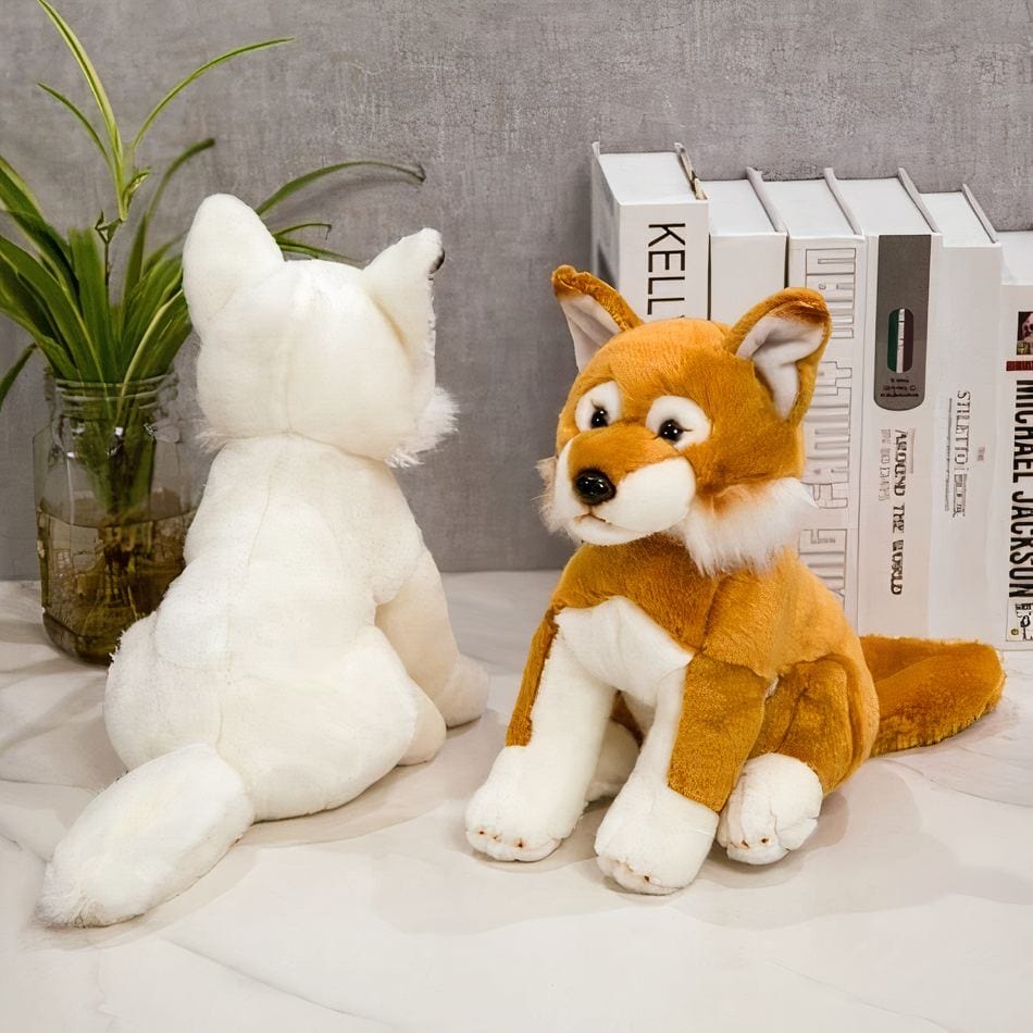 La Peluche Peluche renard blanche chien adorable
