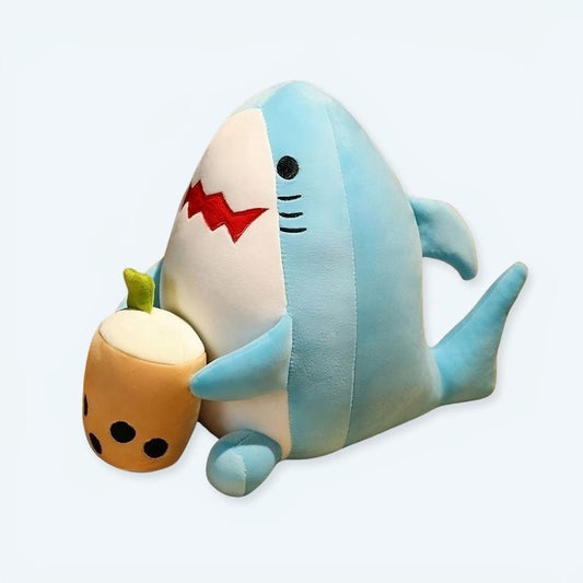 La Peluche Peluche requin Bubble tea mignon