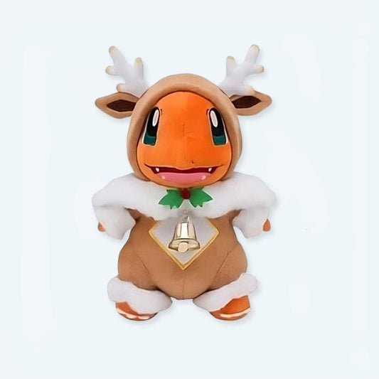 La Peluche Peluche Salamèche en renne de Noël