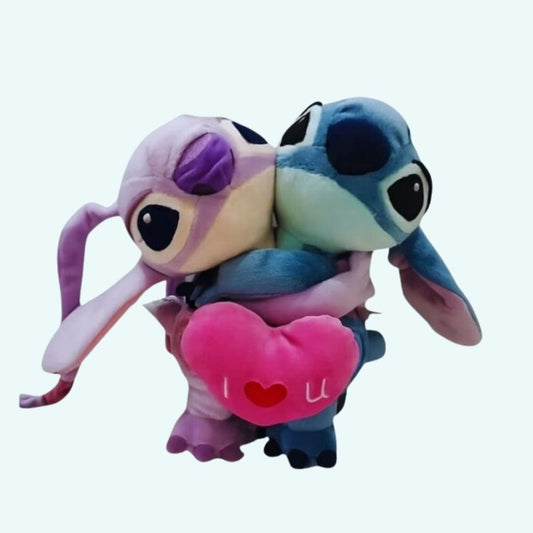 La Peluche Peluche Stitch et Angel câlin