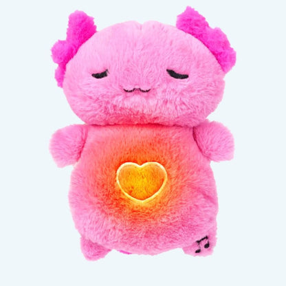 La Peluche Peluche veilleuse Axolotl respirante avec berceuses