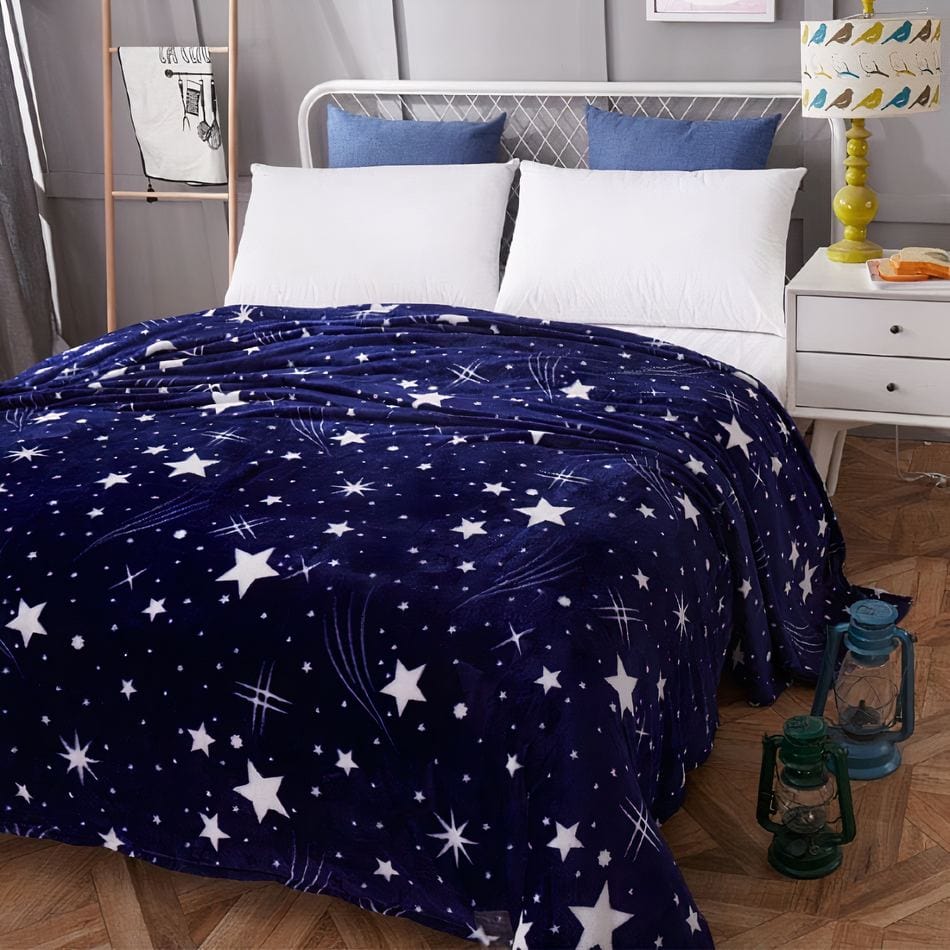 La Peluche Plaid étoiles éclairantes