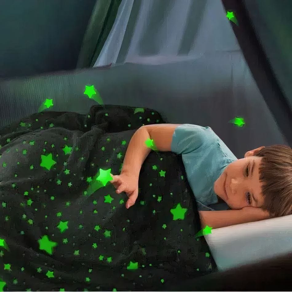 La Peluche Plaid fluorescent étoiles brillantes