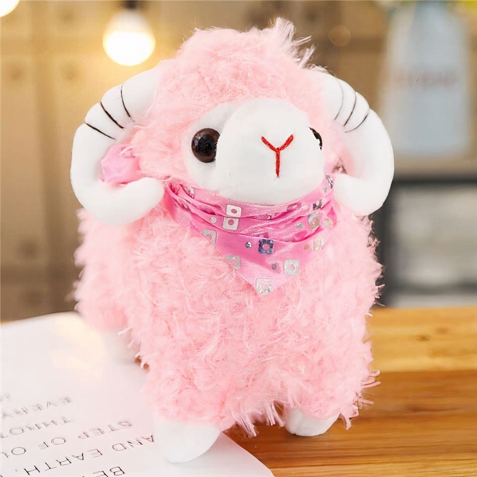 La Peluche Rose Peluche chèvre pour petite fille