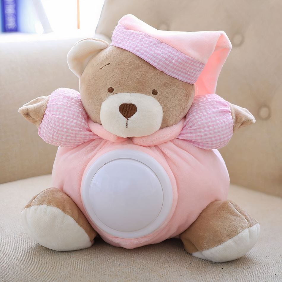 La Peluche Rose Peluche Ours Musical “Bruit Blanc”